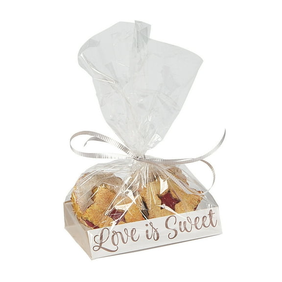 Cellophane Bags with Love Is Sweet Base Insert, Party Supplies, Wedding, 12 Pieces