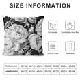thumbnail image 6 of Acheng Throw Pillow Cover Black and White with Floral Bouquet of Roses Daisy Blue Wild Flowers in Vintage Style Watercolor Decorative Pillow Case Home Decor Square Pillowcase,2 Pcs White, 6 of 6
