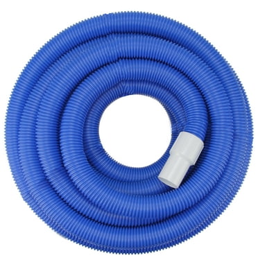 Pool Central Blow-Molded PE In-Ground Swimming Pool Vacuum Hose with Swivel Cuff 25' x 1.5" - Blue
