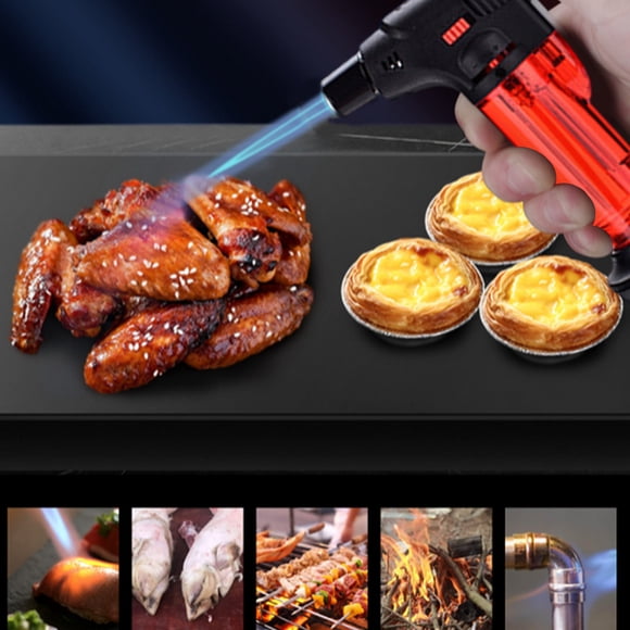 Bilqis Torch Jet Flame Lighter Pack 2,Windproof Refillable Butane Blow Lighters for Candle BBQ Kitchen Outdoor (Butane not Included)