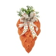 thumbnail image 2 of Easter Carrot Wreath for Front Door, Colorful Cloth Wall Hanging Decoration, 19.68 x 11.81 Inches, 1 Piece, 2 of 7