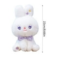 thumbnail image 3 of 22-Inch Jumbo Purple & White Bunny Stuffed Animal - Large Plush Rabbit with Bow Tie, Ultra Soft Huggable Sleep Pillow, Gift for Kids, Girls & Boys, Birthday, Nursery Decor white, 3 of 6
