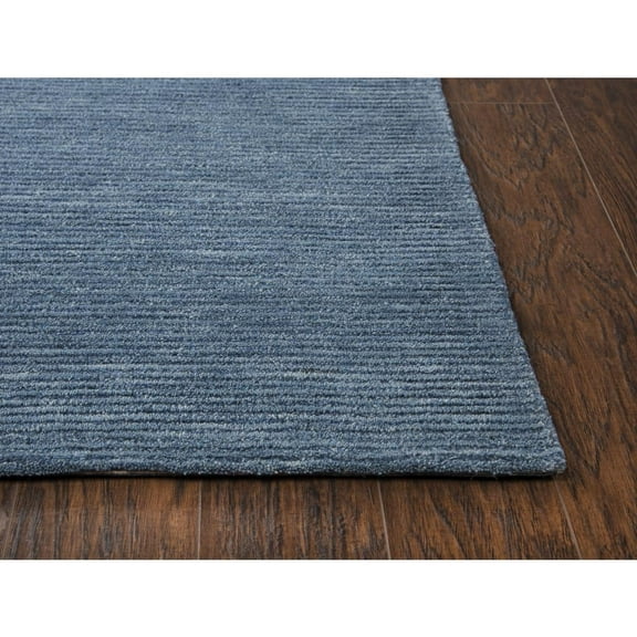 Alora Decor Emerson 5' x 8' Solid Blue/Gray/Rust/Blue Hand-Tufted Area Rug