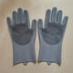 thumbnail image 2 of 1pair Kitchen Silicone Dishwashing Gloves, Housework Cleaning Waterproof Insulation Magic Gloves, Dishwashing Brush, 2 of 5