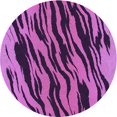 thumbnail image 1 of Ahgly Company Tapis Rond Lavable en Machine Intérieur Transitionnel Violet Jam Violet, 5 Pieds Rond, 1 of 7