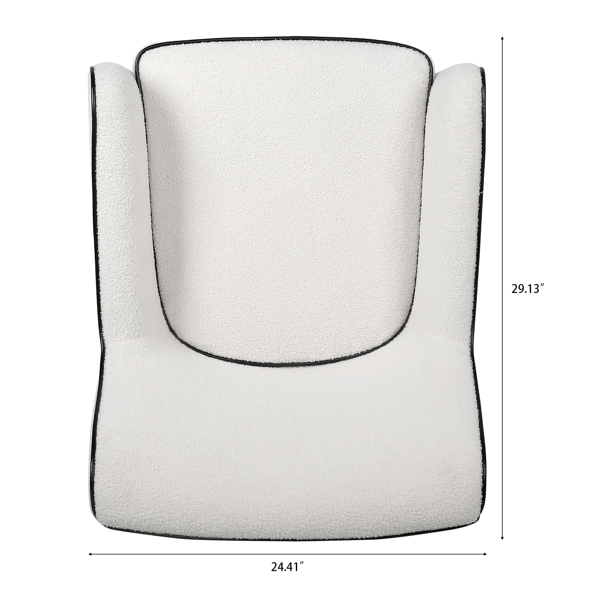 YYAo Modern Accent Chair, Teddy Velvet Upholstered Armchair for Living Room Bedroom Small Spaces, White YYAo Modern Accent Chair, Teddy Velvet Upholstered Armchair for Living Room Bedroom Small Spaces, White
