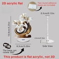 thumbnail image 3 of CaiYueKe Acrylic Rotating Flower Decor with Base Artistic Lily Decoration Modern Floral Home Decor Accent for Tabletop Shelf Living Room Office Decorative Ornament Gift Idea, 3 of 6