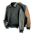 thumbnail image 3 of Reed Men's Executive Varsity Jacket Union 2XL Navy/Natural, 3 of 8