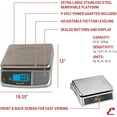 thumbnail image 2 of Escali M-Series NSF Certified Digital Kitchen & Industrial Scale, 66 lb Capacity, Dual Display, Spill-Proof, Stainless Steel, 2 of 10