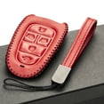 thumbnail image 4 of Vitodeco Leather Smart Key Fob Case Cover Protector Compatible with Tucson, Santa FE, Sonata, Nexo (2019-2024 Models) - 5-Button, Red, 4 of 5