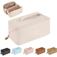 thumbnail image 1 of Neceser de maquillaje NQ doble capa plastificada gris 18 cm x 8 cm x 13 cm impermeable, 1 of 5