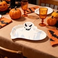 thumbnail image 4 of Ouuluon Cute Sturdy Ghost Paper Plates Set of 10, 10x6 in Convenient Disposable Halloween Party Supplies for Candy Cake Snack, 4 of 7