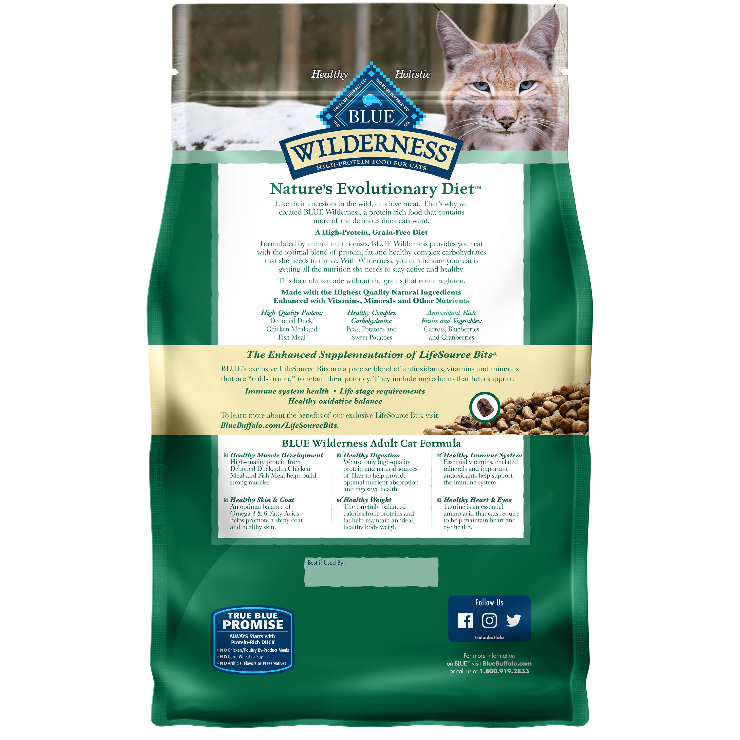 blue wilderness cat food duck