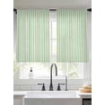 thumbnail image 3 of Sage Green Striped Semi Sheer Curtains 54 Inch Length 2 Panels Set, Modern Simple Farmhouse Beige Sheer Kitchen Curtain Privacy Voile Window Curtain for Living Room Bedroom Rod Pocket Drapes, 3 of 7