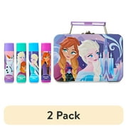 (2 pack) Disney Frozen 4 pack Flavored Lip Balm with Storage Tin