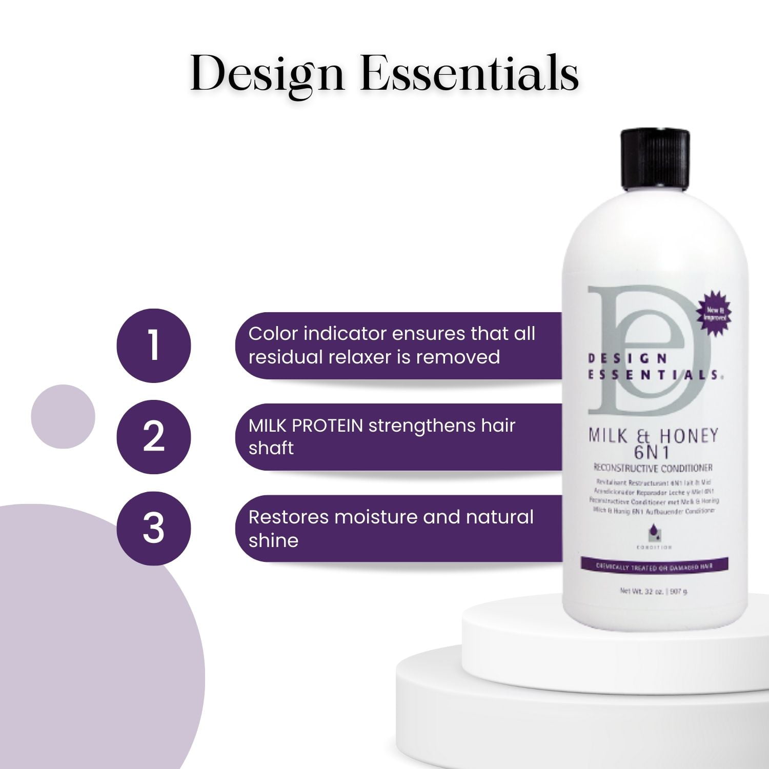 Design Essentials Milk & Honey 6N1 Reconstructive Conditioner
