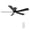 Black, variant on Smaair 52 inch 5 Blades Low Profile Modern Indoor Wifi Ceiling Fan with Dimmable LED Light