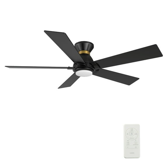 Smaair 52" Low Profile Indoor Wifi Ceiling Fan with Dim Light Remote Reversible