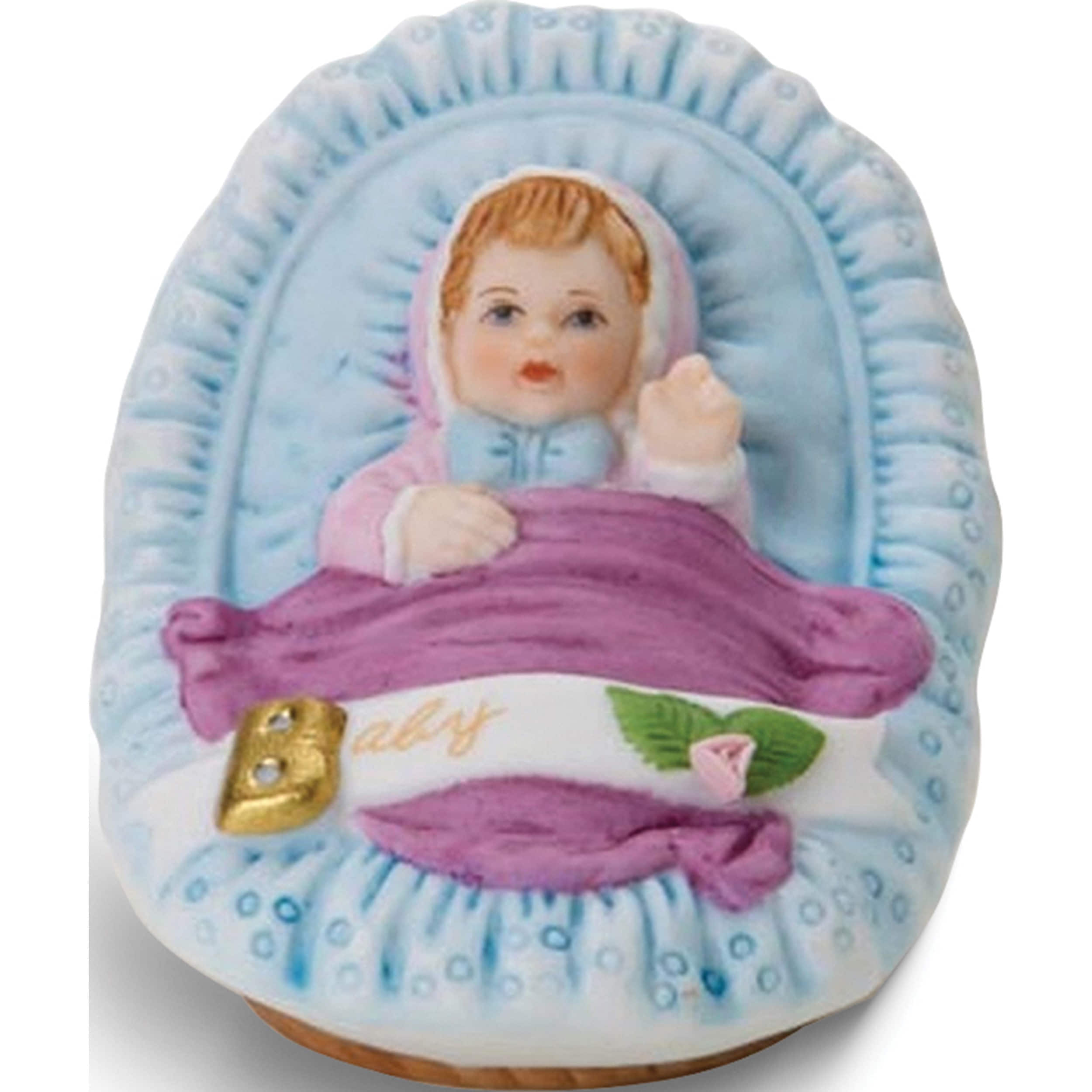 Fashion Blonde Newborn Baby Porcelain Figurine (3.29 X 2.9) Made In China gl643 - image 1 of 4