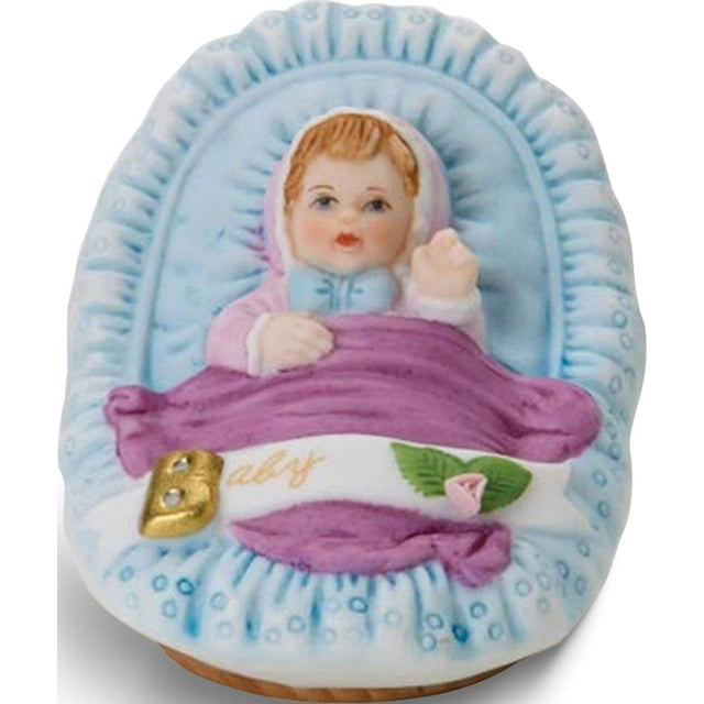 Fashion Blonde Newborn Baby Porcelain Figurine (3.29 X 2.9) Made In China gl643