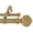 Royal Gold, variant on 1-Inch Diameter Double Window Treatment Curtain Rod, Castani Finial, 48-inch to 84-inch Adjustable, Royal Gold