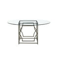 thumbnail image 5 of American Home Classic Edward Round Metal Dining Table in High Polish Gold, 5 of 9