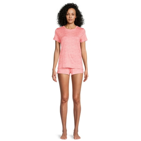 

Jaclyn Women s Short Sleeve Top and Sleep Shorts 2-Piece Set