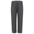 thumbnail image 7 of Cotton Linen Pants Women 2026 Summer Elastic Waist Straight Leg Loose Casual Lounge Pants with Pockets, 7 of 7