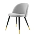 thumbnail image 3 of Side Dining Chair, Set of 2, Velvet, Light Grey Gray, Modern Contemporary Urban Design, Kitchen Room Cafe Bistro Restaurant Hospitality, 3 of 9