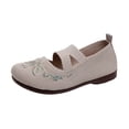 thumbnail image 2 of Norvail Summer Mesh Flyknit Embroidered Soft Sole Breathable Single Shoes – Lightweight Casual Slip-On Walking Shoes for Women, Cushioned Insole, Flexible Non-Slip Outsole for Daily Wear, 2 of 4