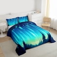 thumbnail image 3 of Homewish Gradient Aurora Bedding Comforter Set 2pcs for Female Men Adults,Starry Sky Twin Comforter Sets Microfiber,Abstract Ombre Breathable Bedding Set,Lightweight Room Decor,Reversible, 3 of 8