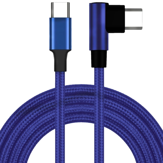 Cable USB-C Recto a 90° Fusion Blue 2LI 1Pza 2m USB-C Recto a 90° Azul Rápida 60W 3A.