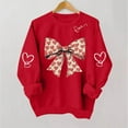 thumbnail image 6 of Mifsaly Valentines Day Outfit Women Heart Print Sweatshirts Long Sleeve Crewneck Sweatshirt Casual Loose Pullover Tops Valentine's Festival Party Spring Fall Outfits, 6 of 7