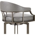 thumbnail image 5 of Edy Swivel 30" Mineral Finish and Gray Faux Leather Bar Stool, 5 of 6