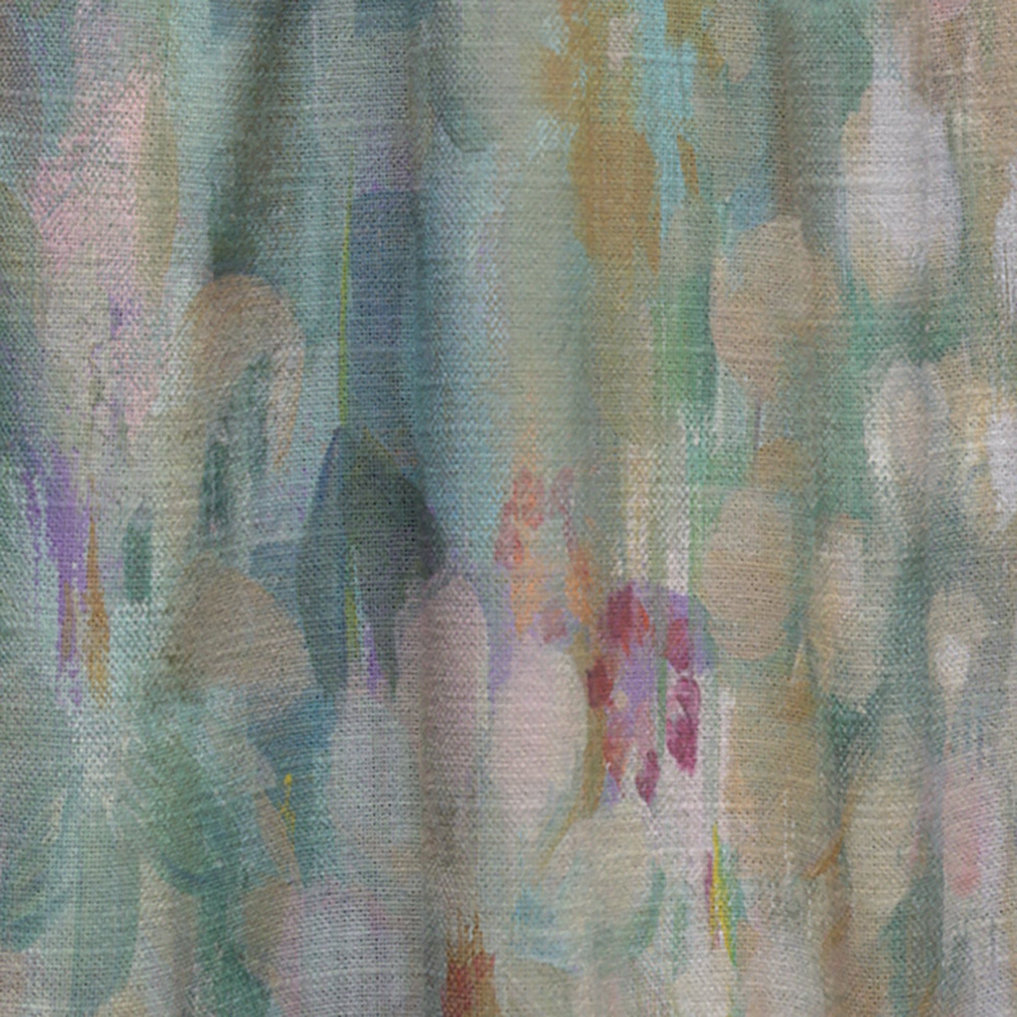 Designart 'Abstract Flower Shower II' Farmhouse Curtain Panel