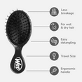 thumbnail image 3 of Wet Brush Mini Detangler - Black Hair Brush for Travel & Kids, Gentle Glide, 1 Count, 3 of 13