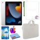 thumbnail image 1 of Paquete Apple iPad de 10,2" (2021, 256 GB, Wi-Fi + Cellular, plateado) (MK6A3LL/A) con funda blanca con cremallera y protector de pantalla, 1 of 8