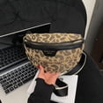 thumbnail image 5 of HUISZJ Leopard Printed Shoulder Bag, Trendy Fanny Crossbody Bag with Adjustable Strap, Fashion Sling Bag for Women Work Travel Outdoor (Black), 5 of 10