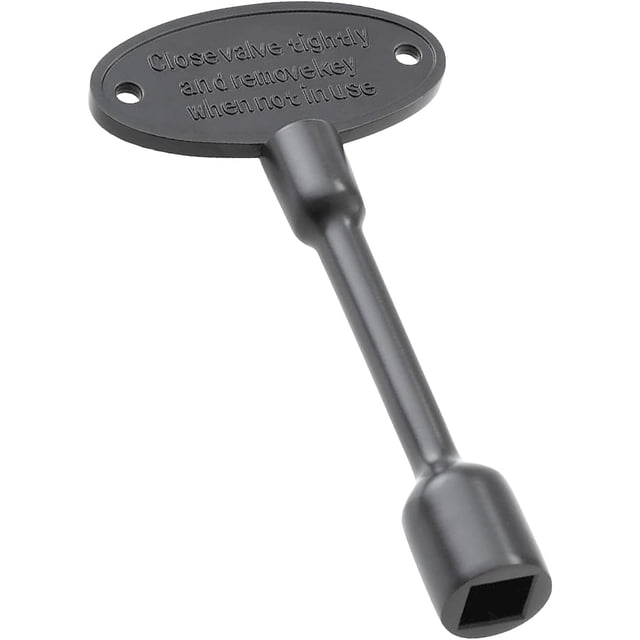 1 PCS Gas Fireplace Key, Gas Fireplace Key Replacement Fireplace Key Universal Fits 1/3-Inch Turn Ball Valve for Gas Fire Pits and Fireplaces(Black, 10 Inch)