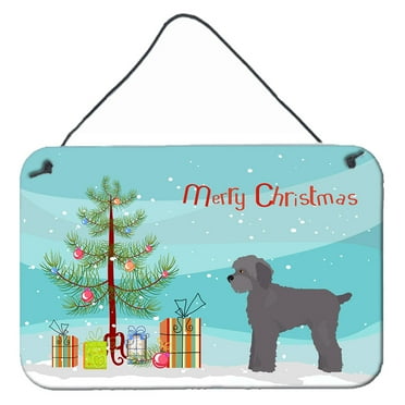 Grey Schnoodle Christmas Tree Wall or Door Hanging Prints