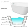 thumbnail image 3 of FerdY Langkawi 59" Acrylic Freestanding Soaking Bathtub with Brushed Nickel Drain, White, F02568BN, 3 of 8