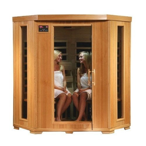 HeatWave SA2420DX Tuscon Monticello 4 Person Infrared Sauna with 10 Carbon Heaters E-Z... by Heat Wave