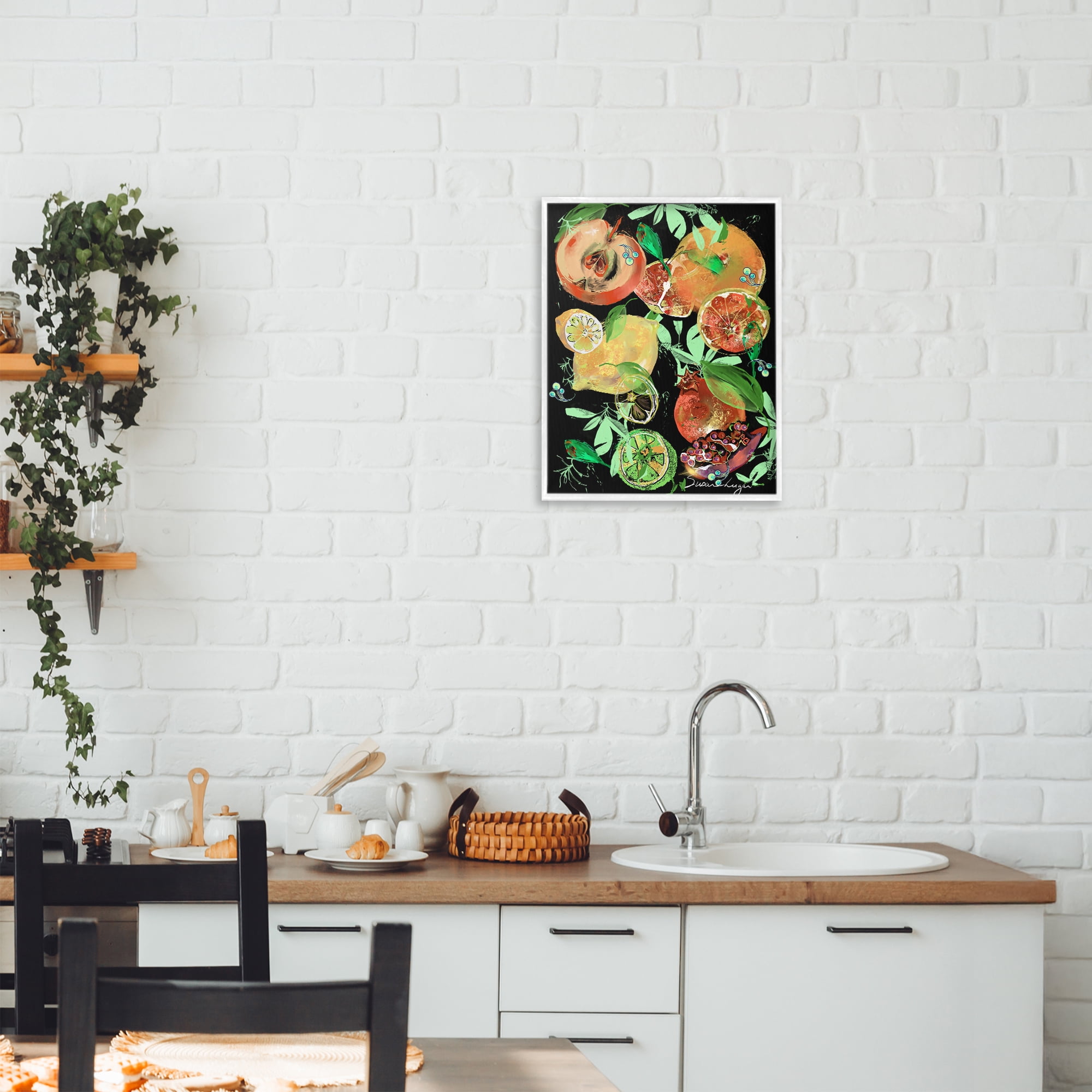 Stupell Industries Fruit Medley Combo White Framed Giclee Art, design by Susan Lugar