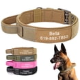 thumbnail image 2 of Custom Military Dog Collar Personalized Tactical Nylon Accessories Collar Adjustable Medium Large Dogs German Shepherd Collars ShopWise Round, 2 of 10