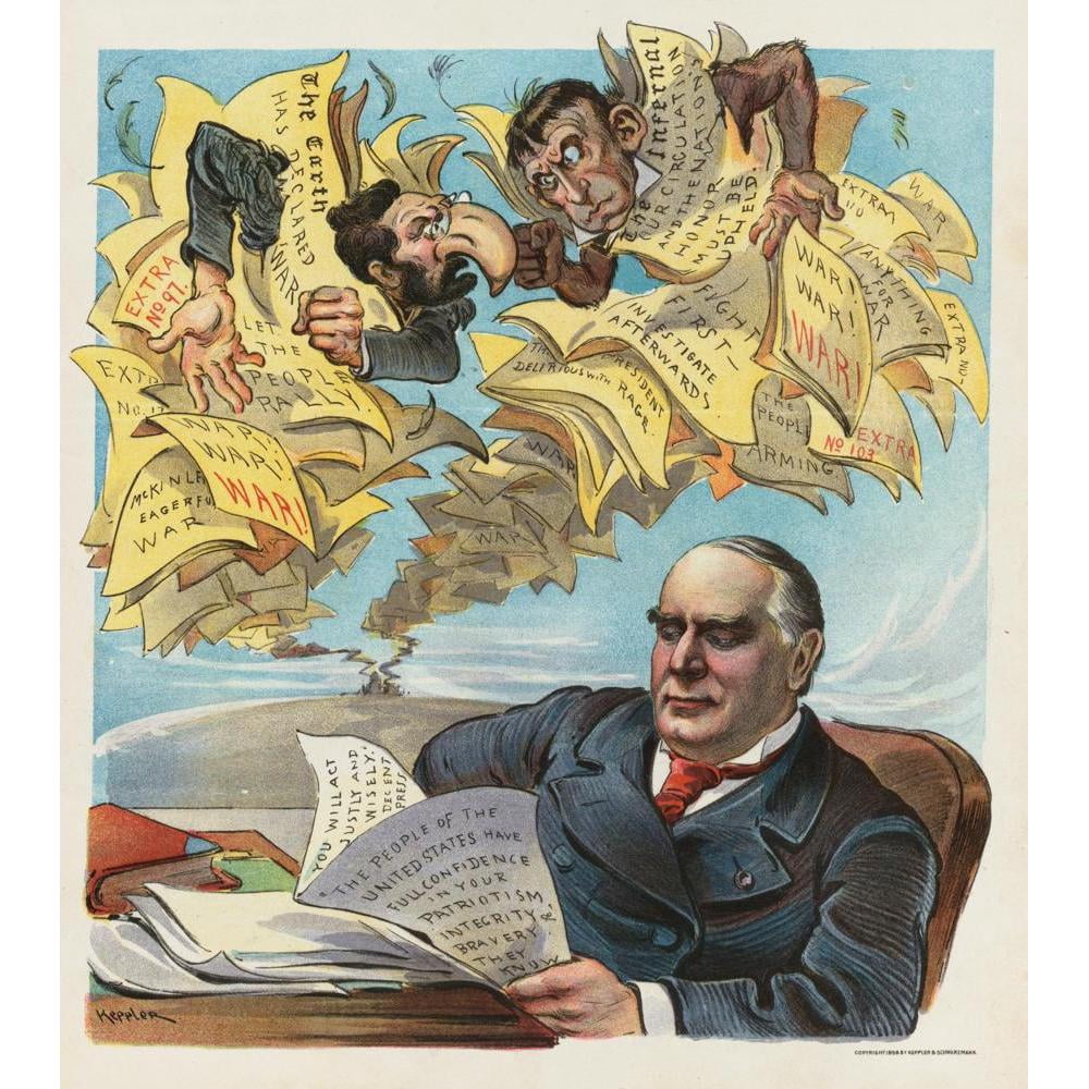 Udo Keppler 15x16 Black Modern Framed Museum Art Print Titled - Honor to Mckinley! (1898)