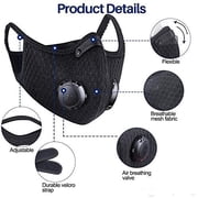 Mesh Face Mask with Activated Carbon Filters - Quick Shipping from USA