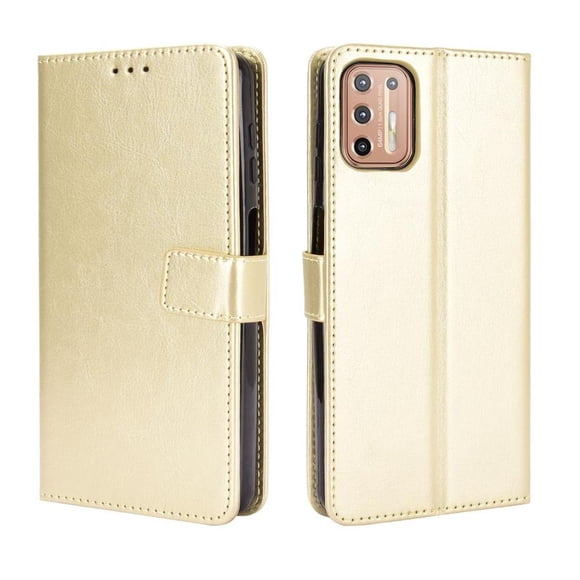 Funda tipo libro para Motorola MOTO G9 Plus, cartera todo‑en‑uno, funda multifuncional con tarjetero y correa de muñeca desmontable
