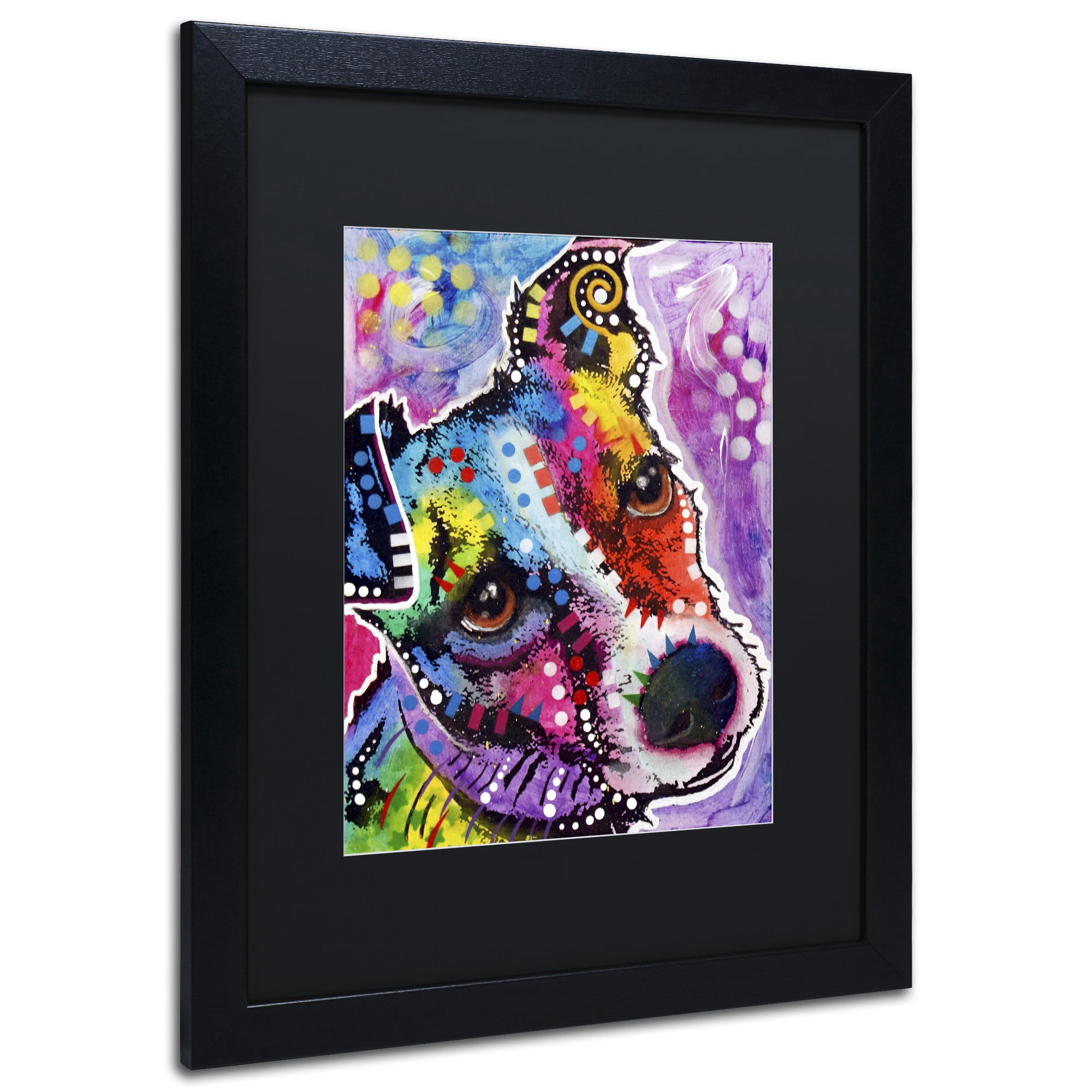 Trademark Fine Art "Dreamy Jack" Canvas Art by Dean Russo, Black Matte, Black Frame