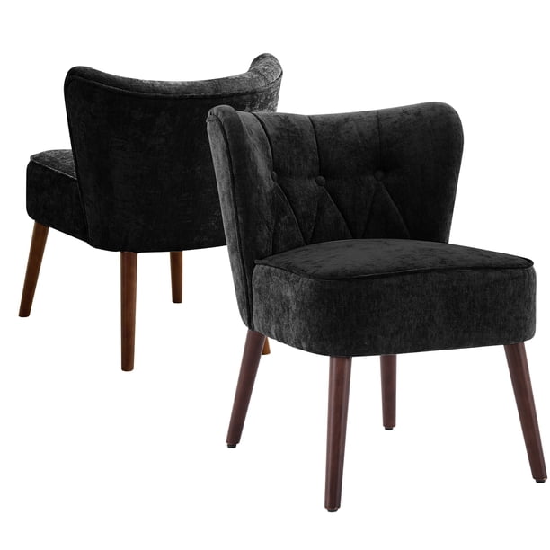 Yeshouse Elegante sillón moderno de mediados de siglo con respaldo alto capitoné, cómodo sillón de lectura para sala de estar, dormitorio, vestidor y oficina en casa