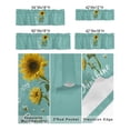 thumbnail image 3 of Kitchen Cafe Valance Curtain for Small Windows,Idyllic Yellow Sunflower Bee Rod Pocket Short Valances Sunshine Quote on Teal Window Treatment Panel for Living Room/Bedroom/Bathroom,54x18in, 3 of 9
